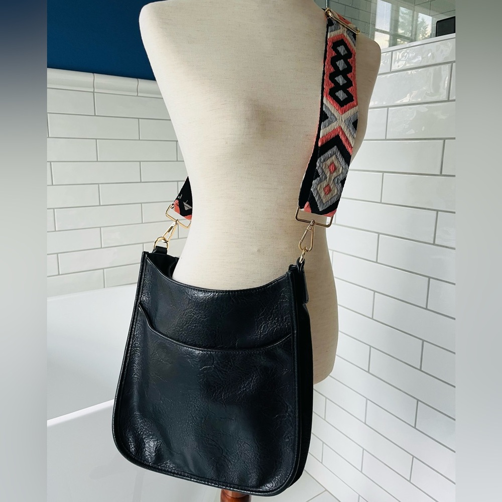 Ah dorned Vegan Leather Crossbody Bag